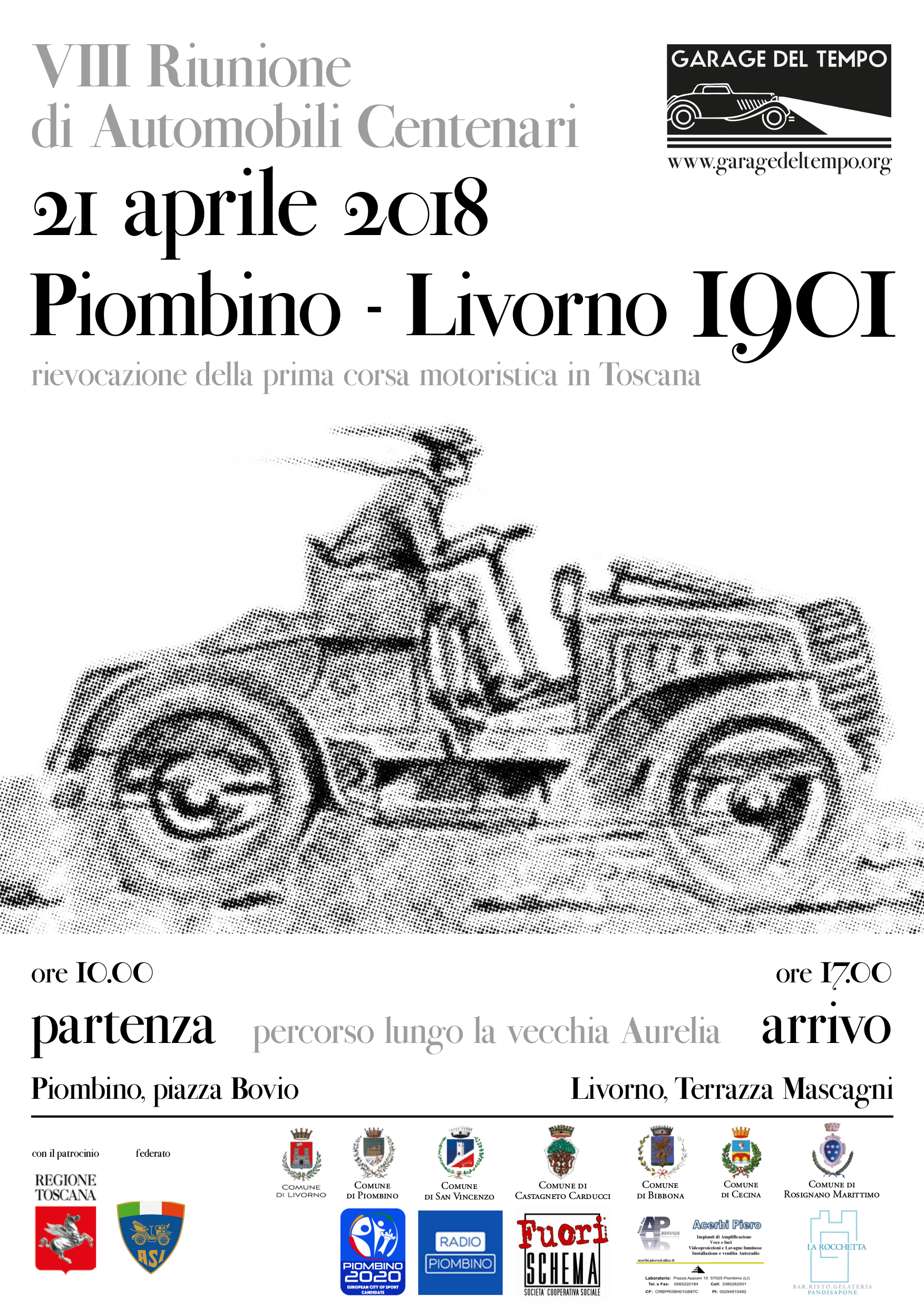 Un tuffo nel passato con la rievocazione della corsa automobilistica Piombino Livorno