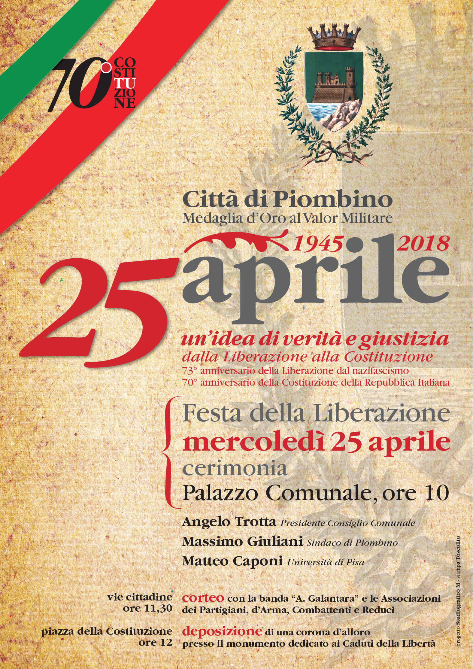 Dalla Liberazione alla Costituzione. Le celebrazioni del 25 aprile a Piombino