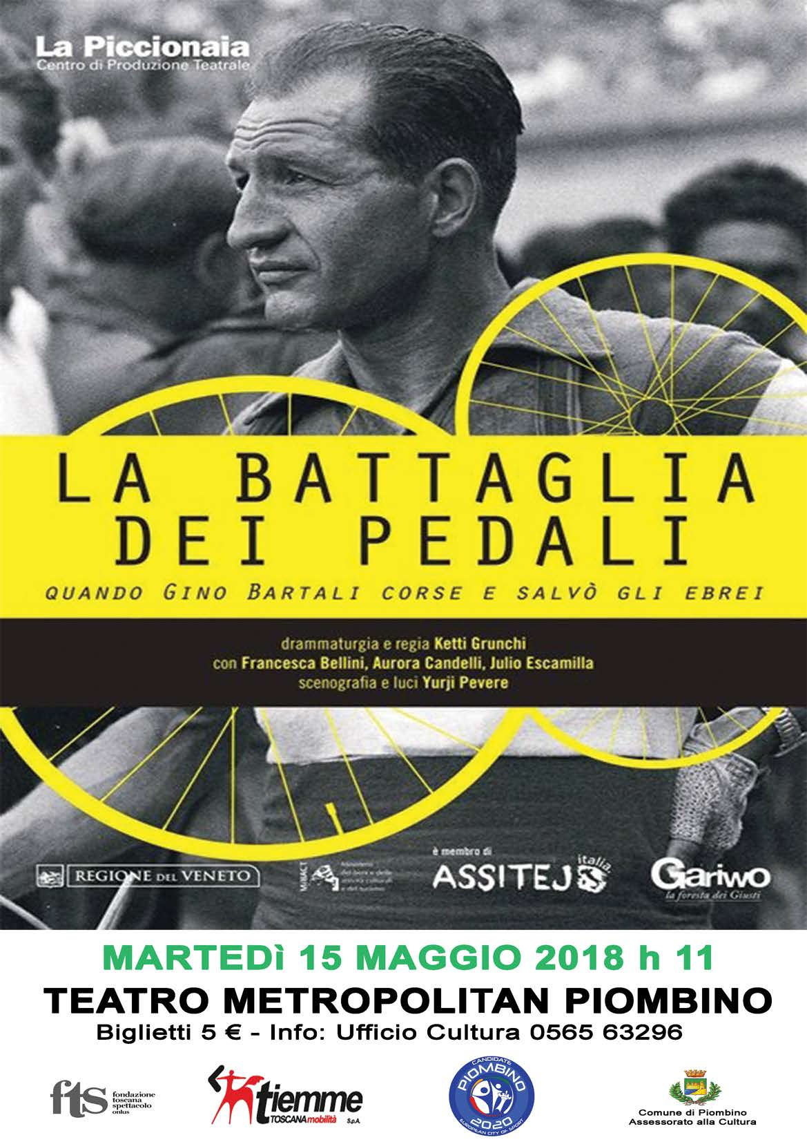 Reading teatrale dedicato a Gino Bartali, eroe in bicicletta