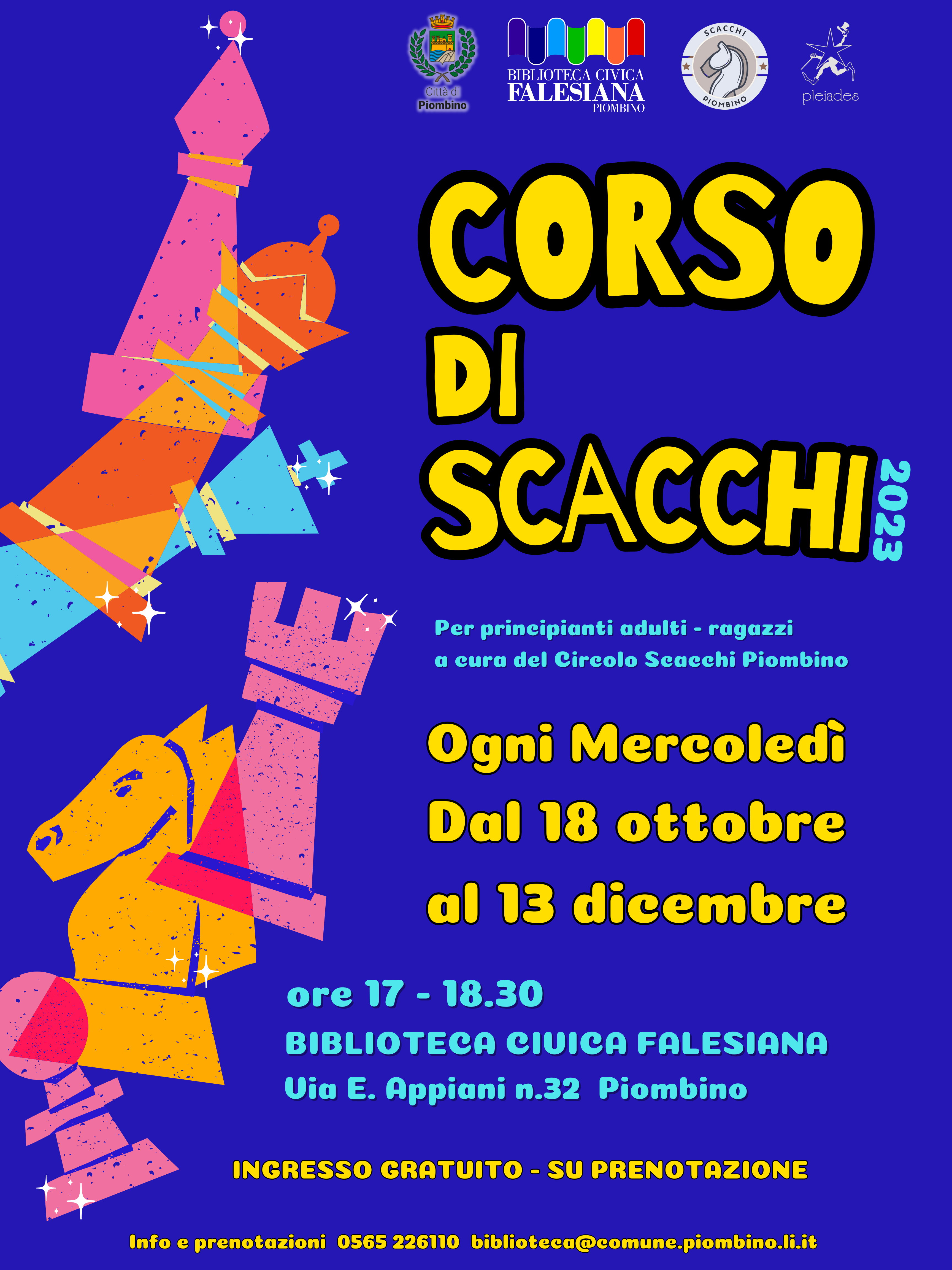 Al via il corso di scacchi della Biblioteca Civica Falesiana