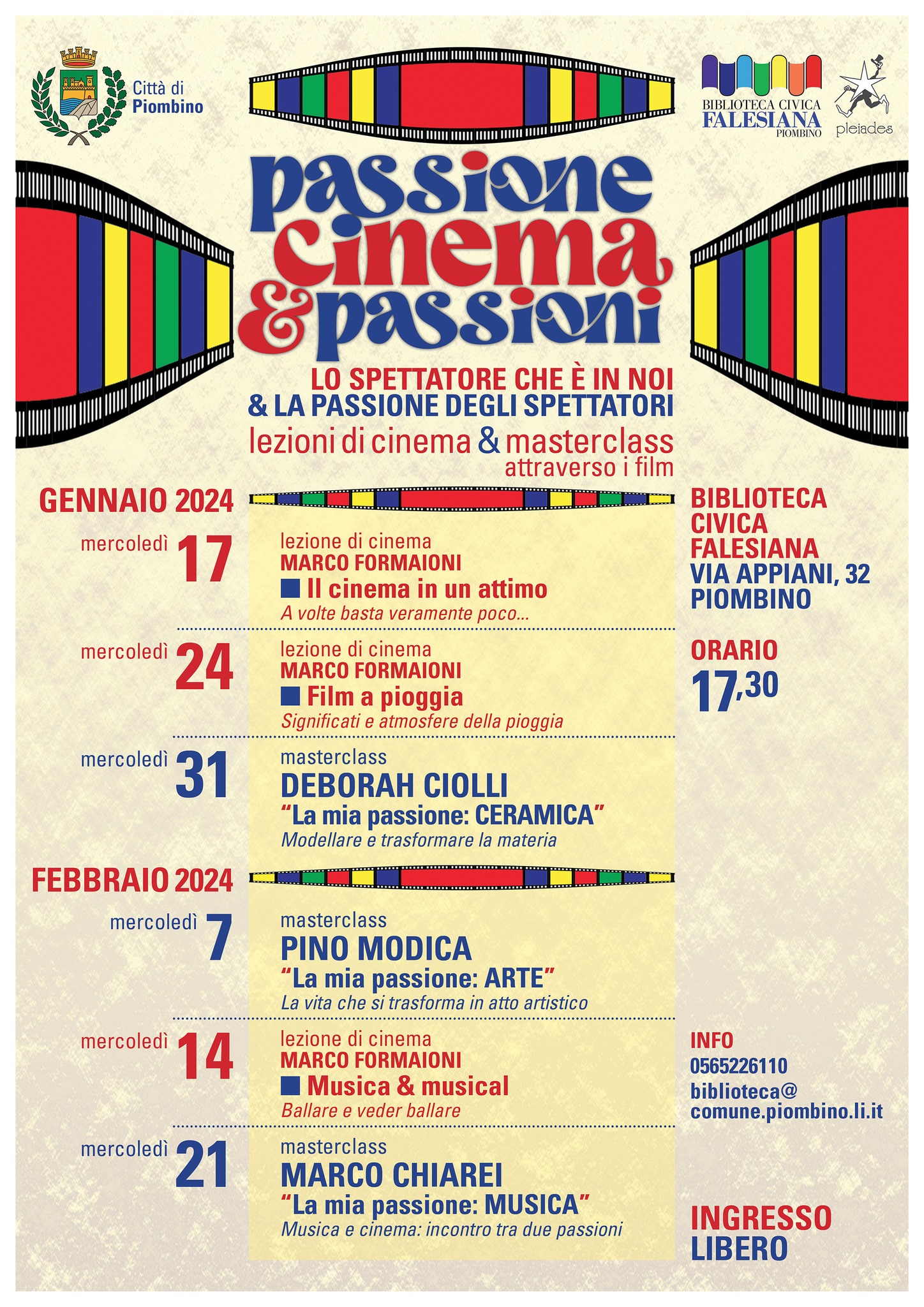 �Passione Cinema�, ciclo di incontri in Biblioteca