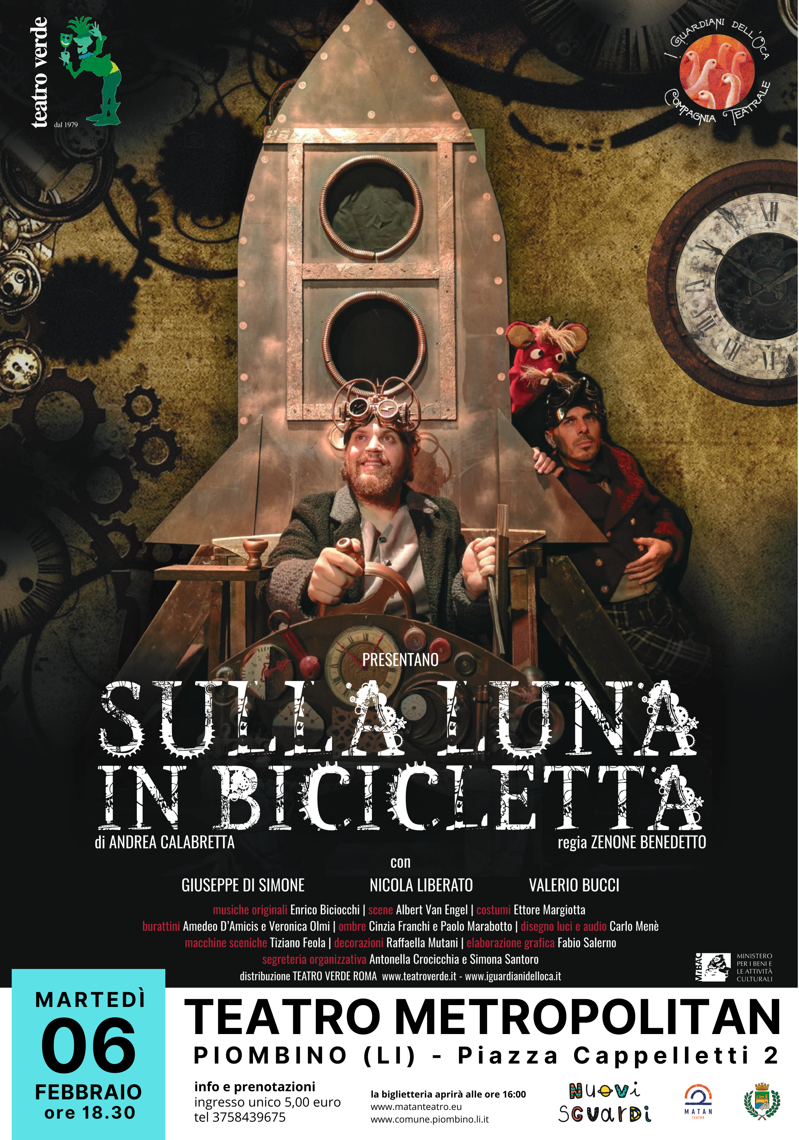 Sulla luna in bicicletta Marted 6 febbraio, ore 18.30  Teatro Metropolitan