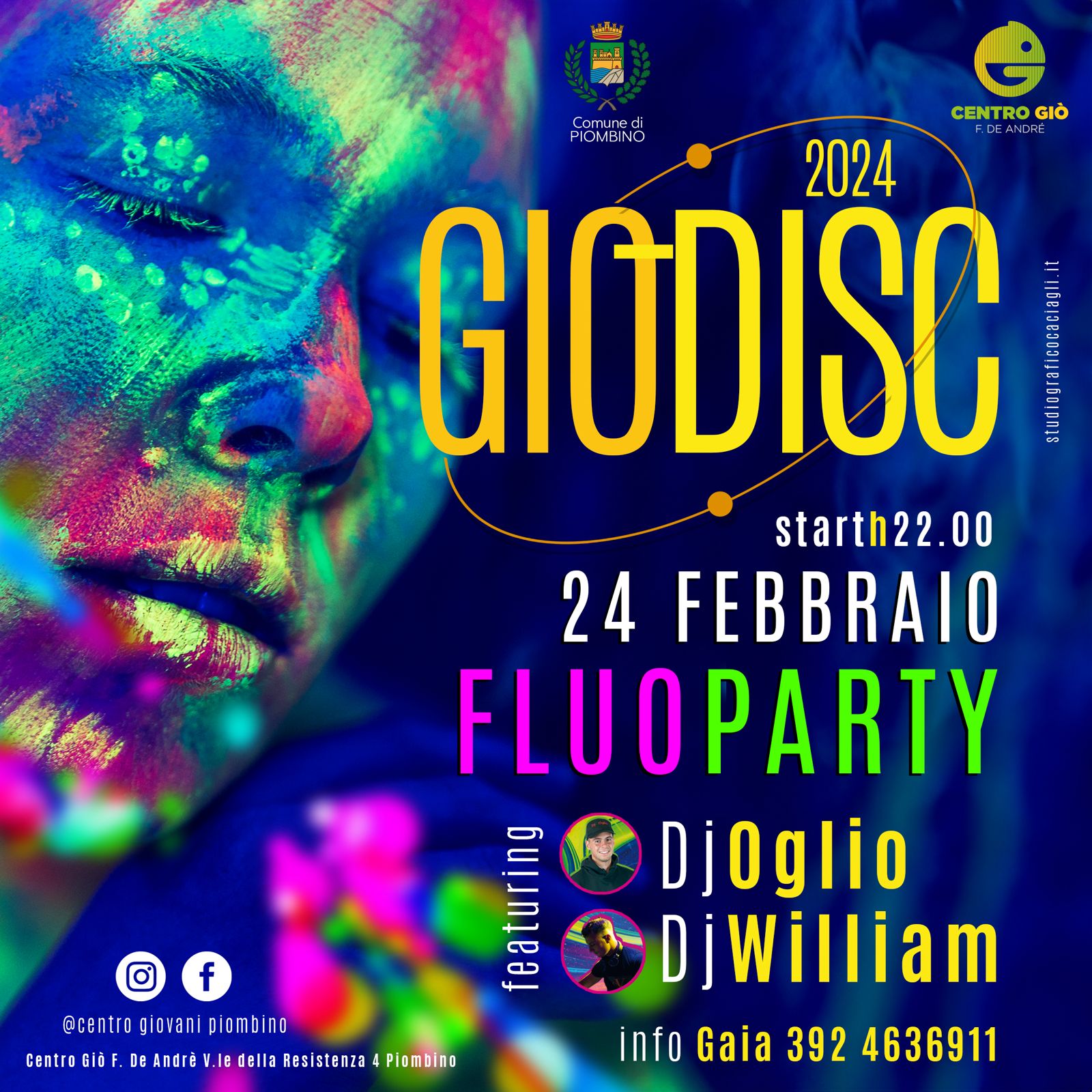 Sabato 24 febbraio prima serata per Gi Disc 2024 con il Fluo Party 