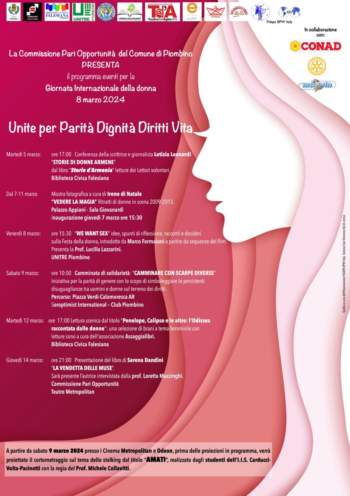 Giornata Internazionale della donna 2024: il programma delle iniziative