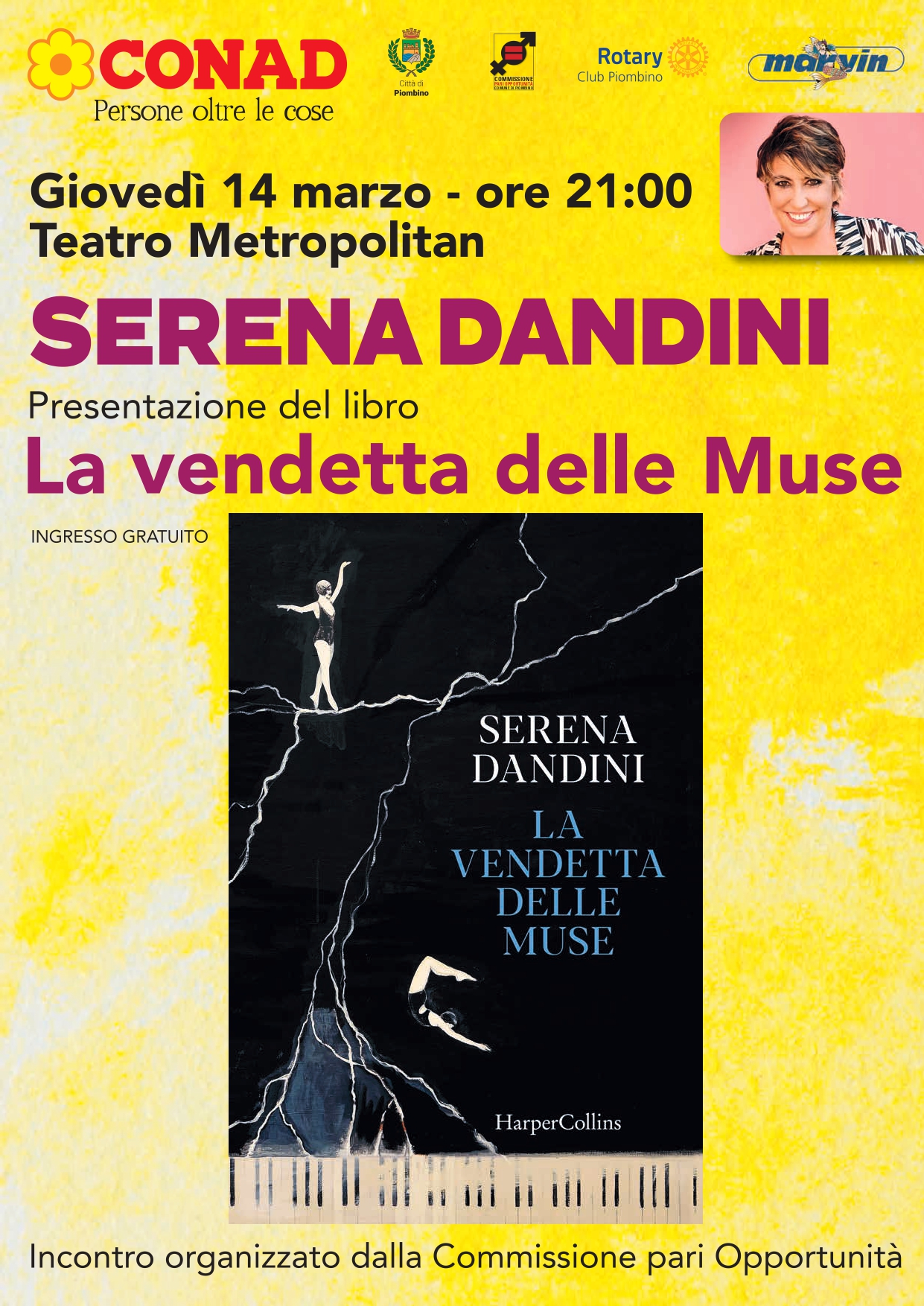 Serena Dandini al Metropolitan presenta il suo libro �La vendetta delle Muse�