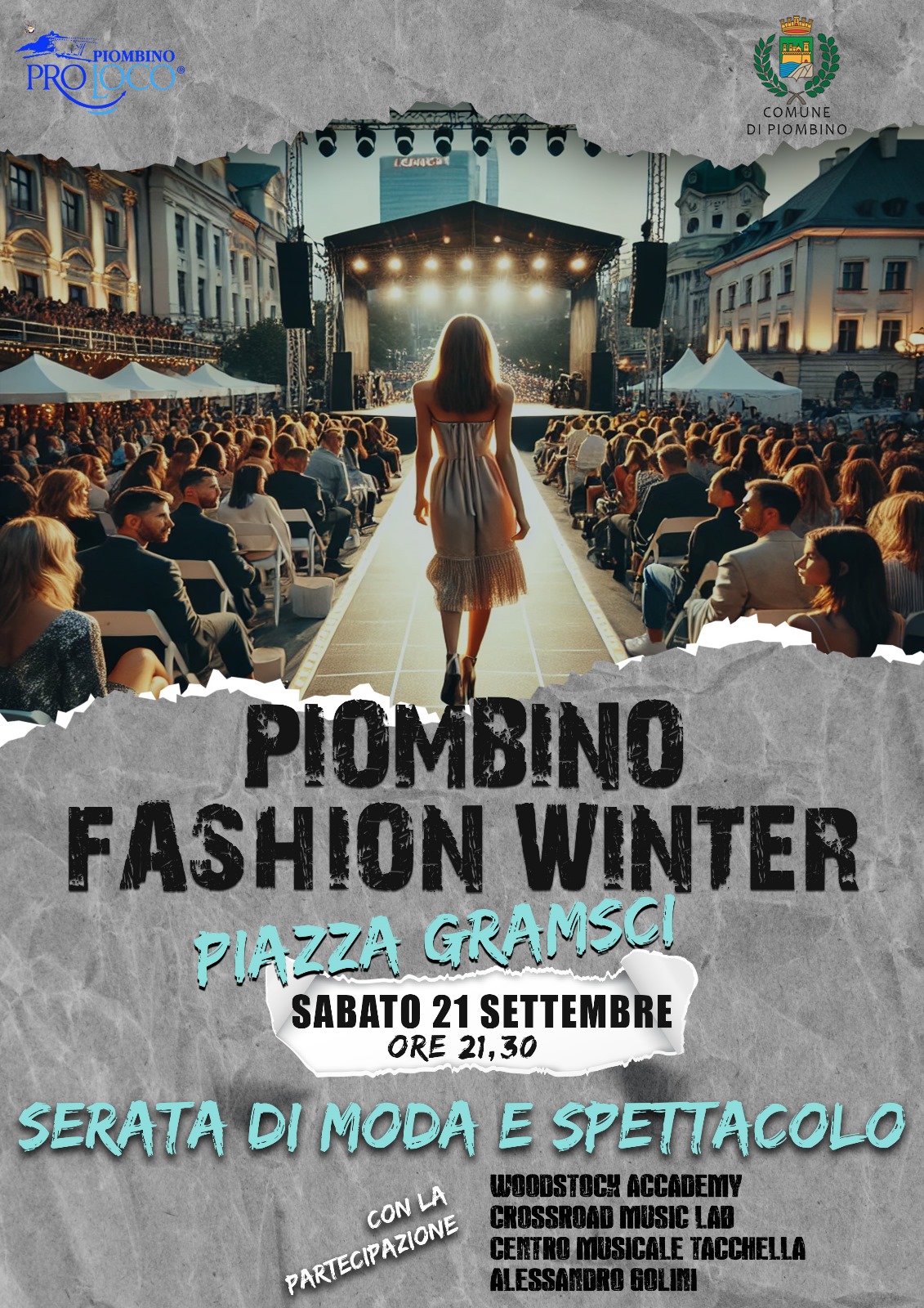 Piombino Fashion Winter, moda e spettacolo in piazza Gramsci - Sabato 21 settembre, ore 21.30