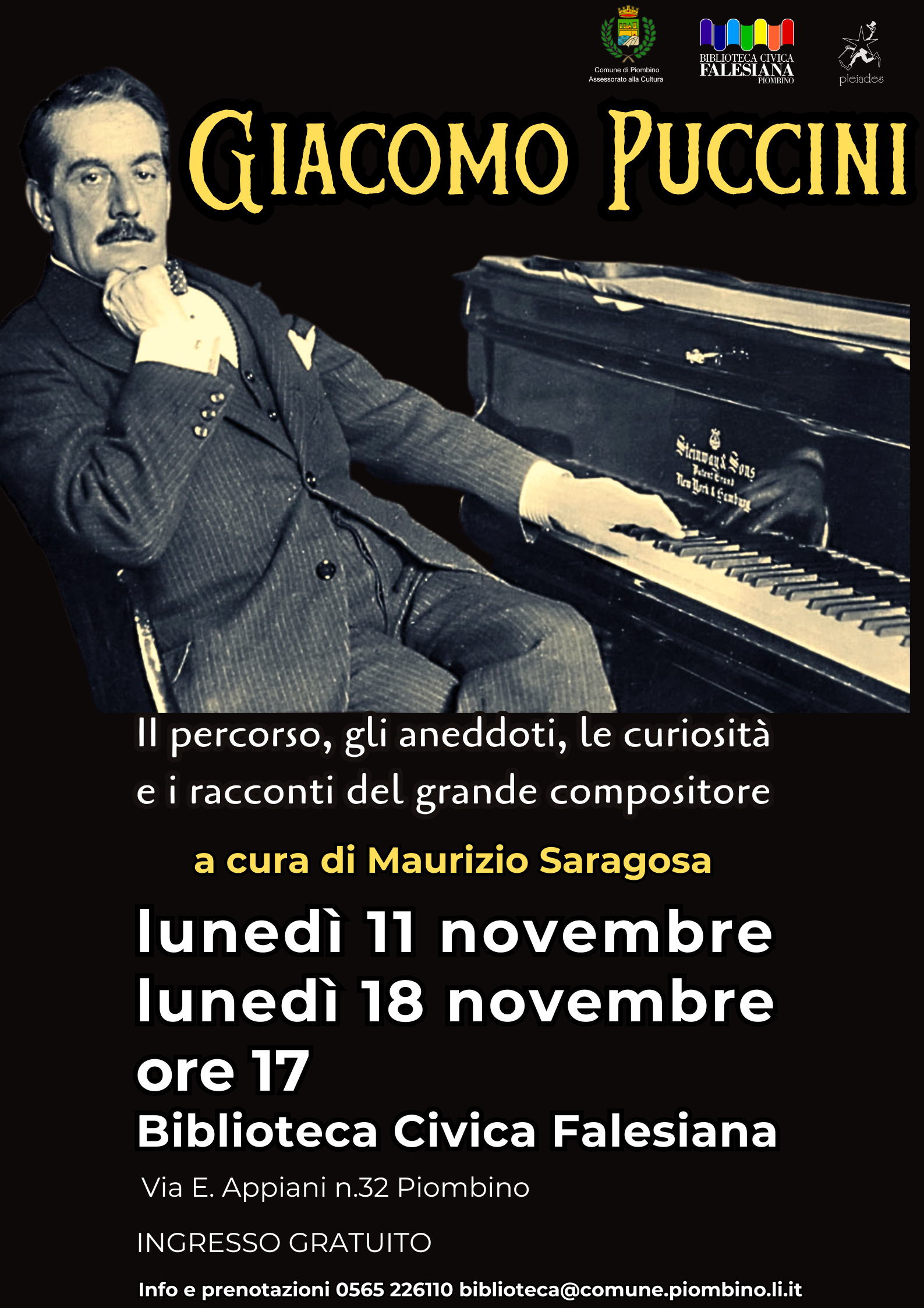 Luned 18 novembre il secondo incontro su Giacomo Puccini a cura di Maurizio Saragosa