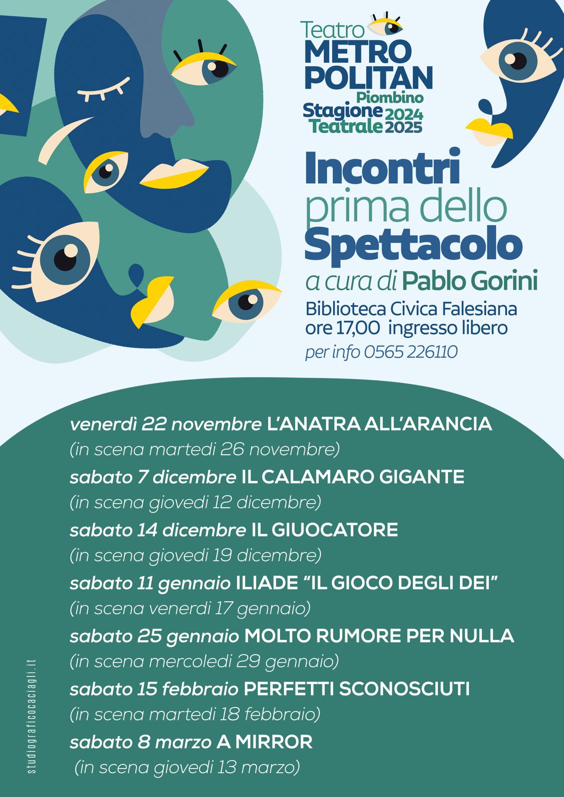 Quasi al via la stagione teatrale 2024/2025, da venerdi 22 novembre gli Incontri prima dello spettacolo