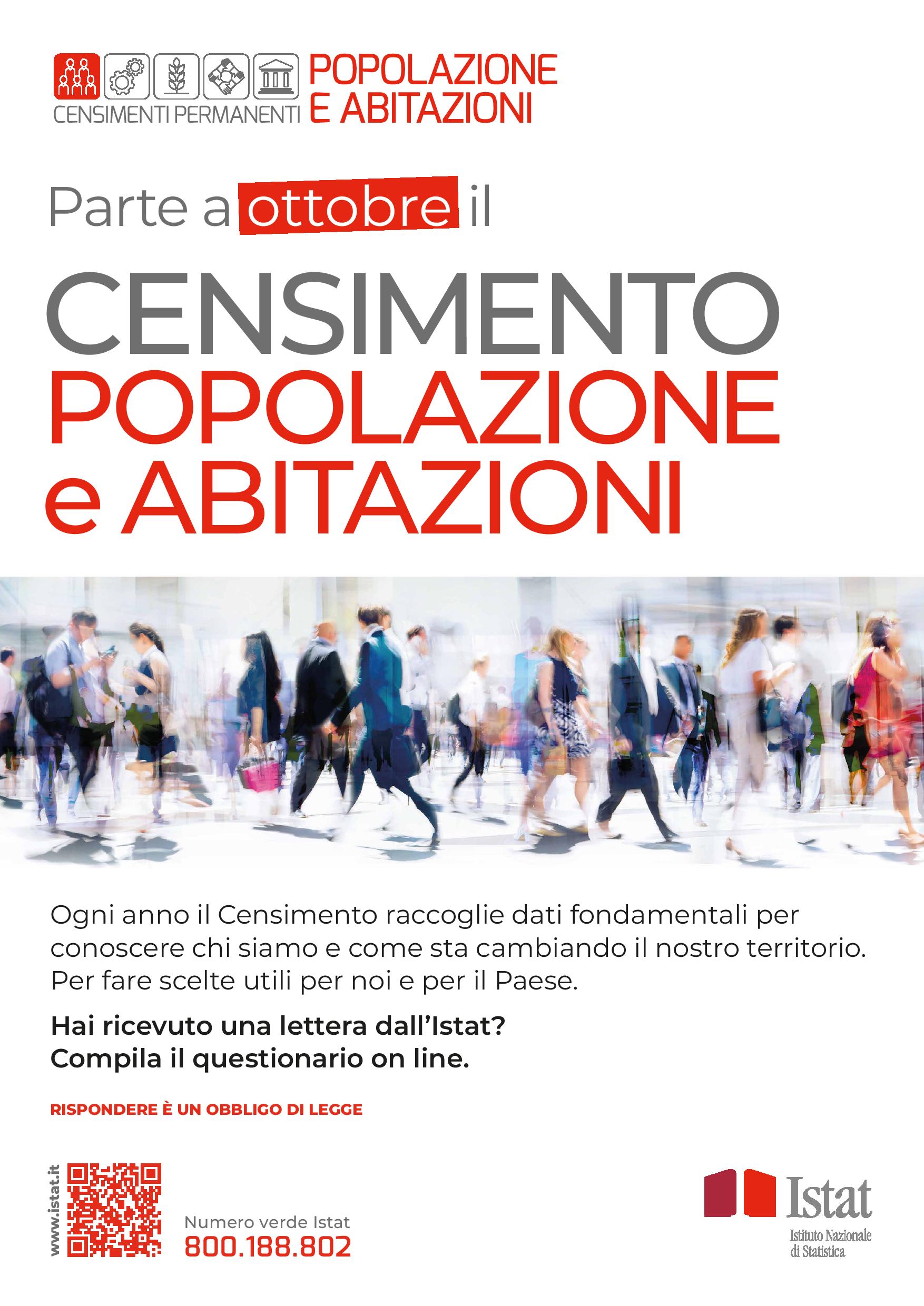  in corso il censimento annuale Istat, fino al 9 dicembre possibile rispondere in autonomia