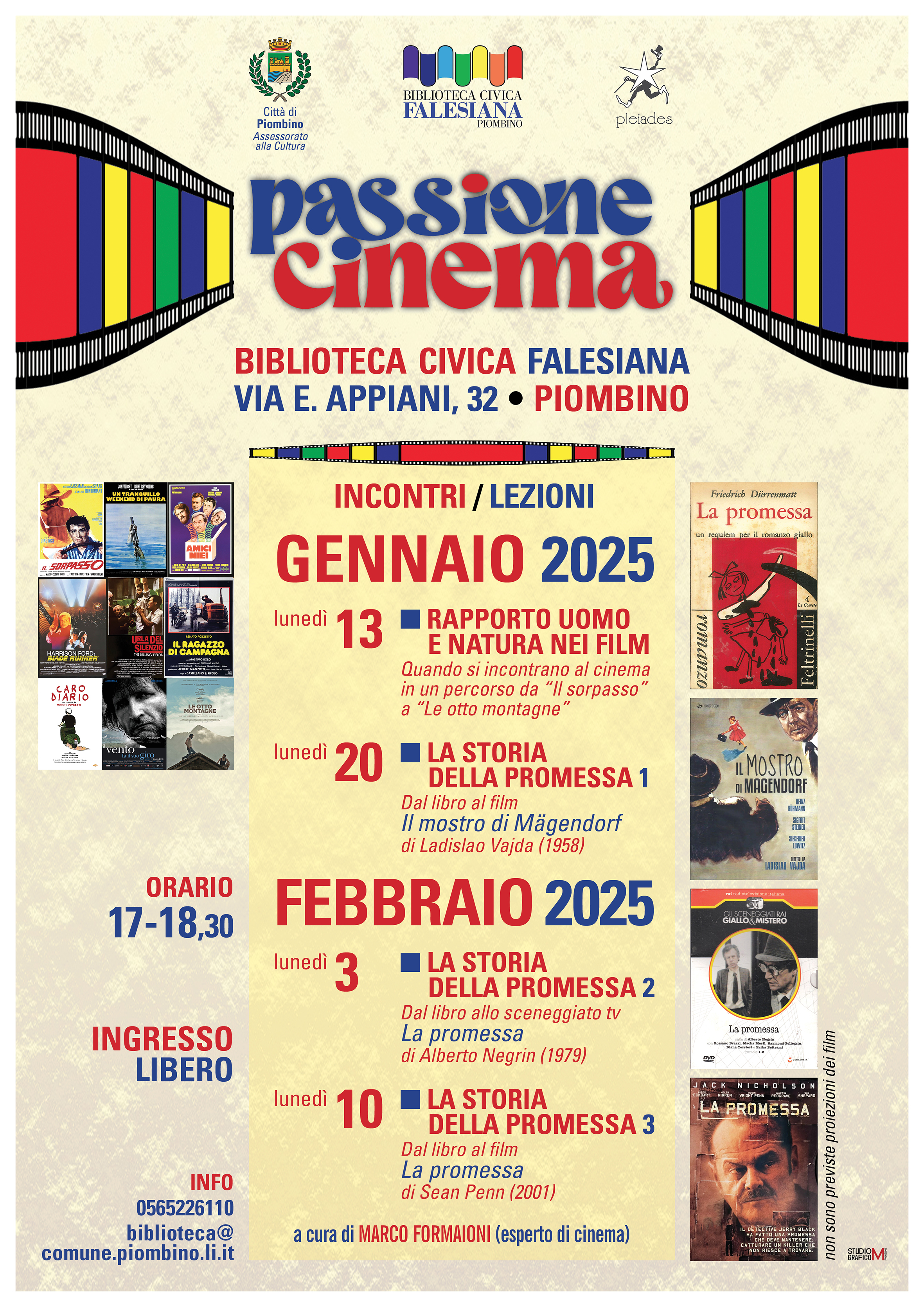 Due cicli di incontri dedicati al cinema e all\'arte