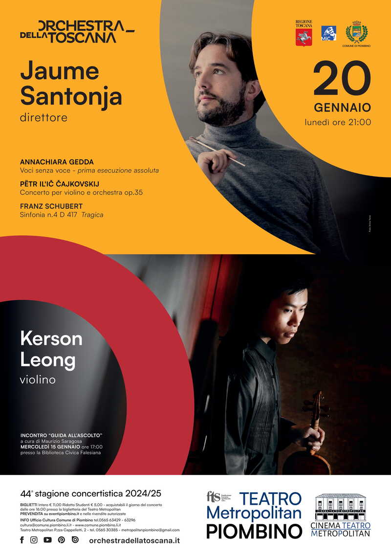 Stagione Concertistica  Appuntamento il 20 gennaio al Metropolitan con Jaume Santonja e Kerson Leong
