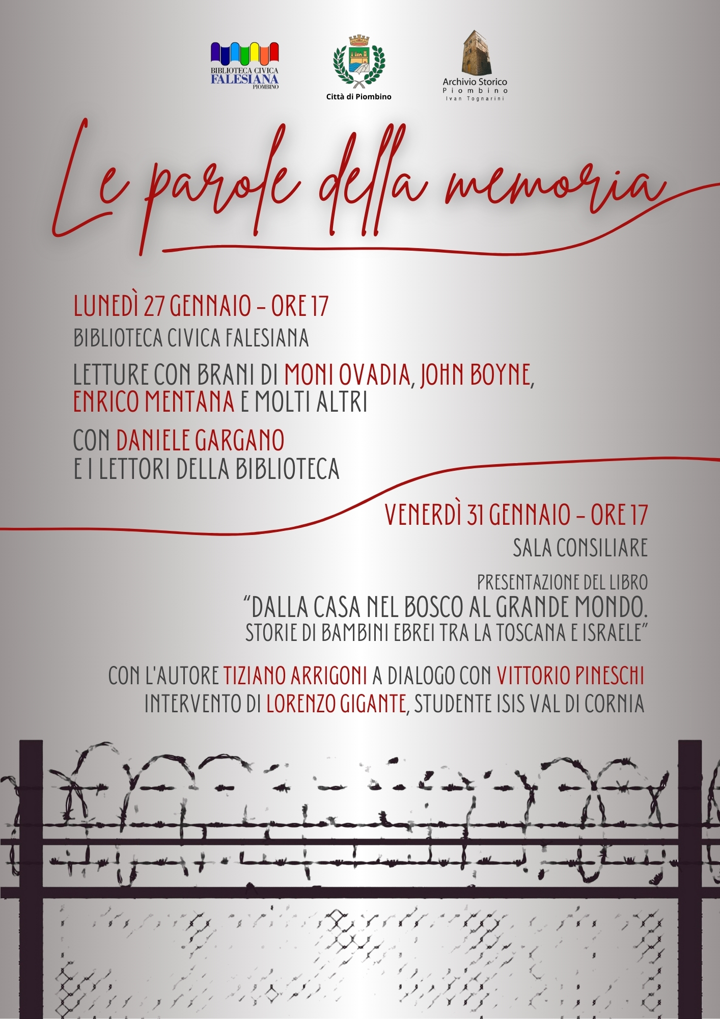 Giornata della Memoria: il programma delle iniziative